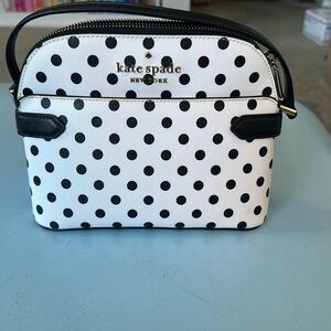 Kate Spade Crossbody, white with black polka dots